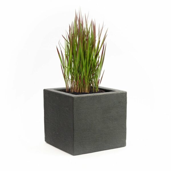 Pflanzwerk® Pflanzkübel Kunststoff Cube 42 cm x 50 cm x 50 cm Anthrazit
