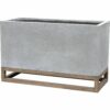 Pflanzgefäß 31 cm x 79 cm x 31 cm Grau