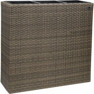 Gartenfreude Raumteiler Pflanzkübel Polyrattan 76 cm x 26 cm Cappuccino