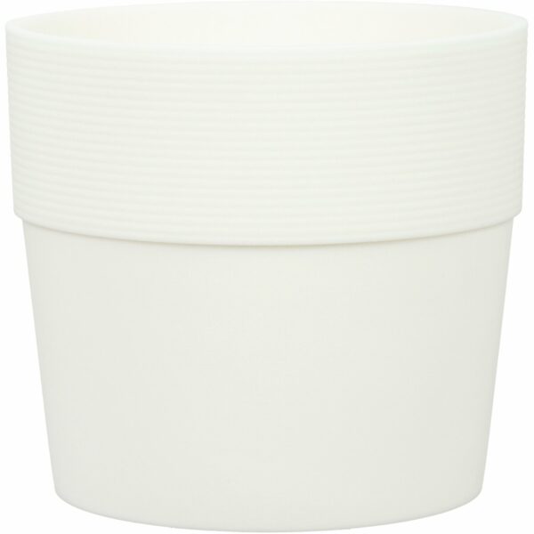 Scheurich Pflanzgefäß Groove Ø 17 cm Bianco hochwertiger Kunststoff