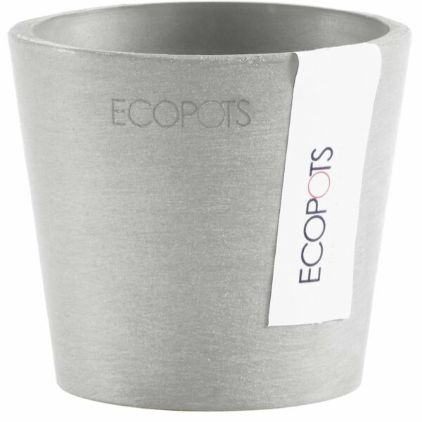 Ecopots Pflanztopf Amsterdam Mini Weißgrau 8 cm