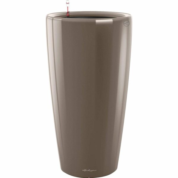 Lechuza Pflanzgefäß Rondo Premium Ø 40 cm x 75 cm Taupe hochglanz