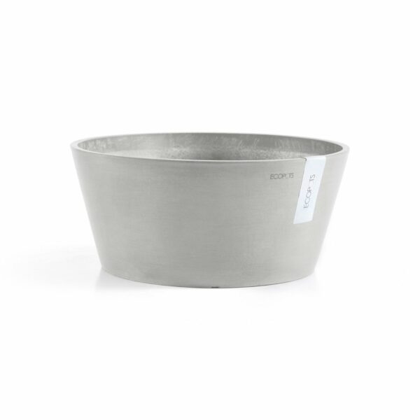 Ecopots Schale Frankfurt Weißgrau 30