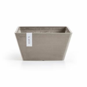 Ecopots Pflanzschale Berlin Quadratisch Braungrau 25 cm x 12