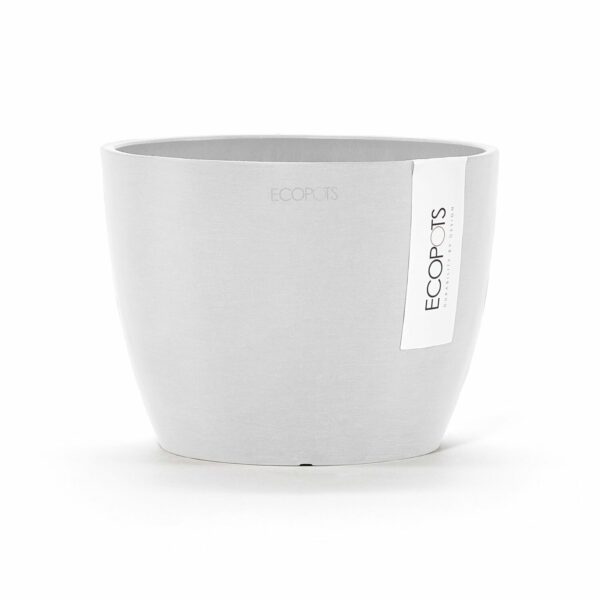 Ecopots Pflanztopf Stockholm Weiß 16 cm x 12