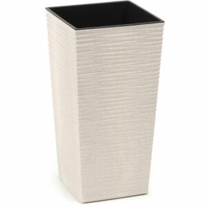 Pflanztopf Finezja Eco Dluto 19 cm x 19 cm x 36 cm Weiß