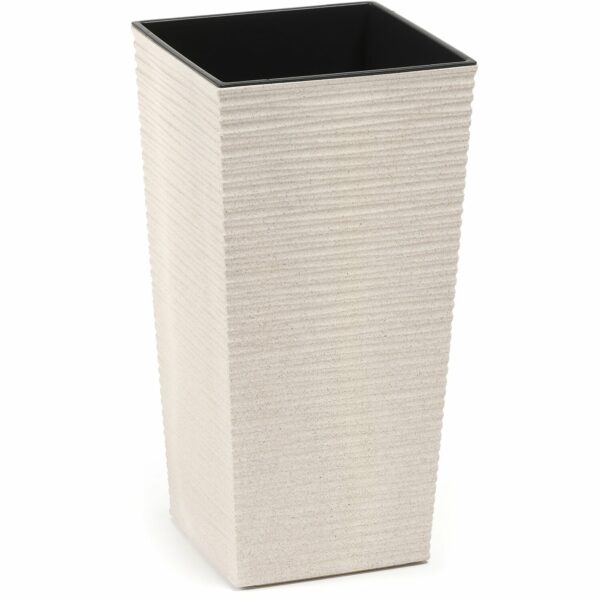 Pflanztopf Finezja Eco Dluto 19 cm x 19 cm x 36 cm Weiß