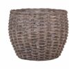 Übertopf aus Weide Ø 28 cm x 24 cm Grau