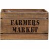 Holzkiste Farmers Market 27 cm x 20 cm x 16 cm Braun