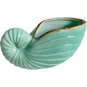 Pflanzgefäß Muschel 10 cm x 19 cm x 10 cm Grün