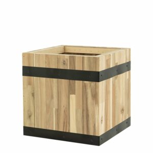 Pflanzwerk® Pflanzkübel Cube - Akazien Holz - 28 cm x 28 cm x 28 cm