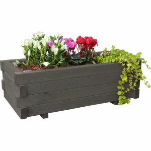 Promadino Pflanzkasten Empoli mit Pflanzfolie Anthrazit (LxBxH) 59x20