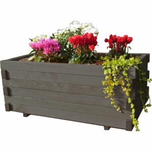 Promadino Pflanzkasten Lucca mit Pflanzfolie Anthrazit (LxBxH) 69 x 29