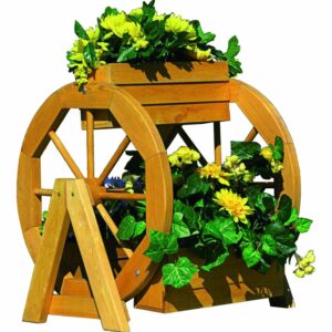 Promadino Blumenrad 3 Pflanzkästen Kieferholz (BxTxH) 59 cm x 55 cm x 63 cm