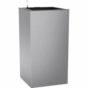Lechuza Pflanzgefäß Canto Premium 40 high LED Silber metallic 40 cm x 40 cm