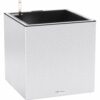 Lechuza Pflanzgefäß Canto Stone 40 low LED Quarzweiß 40 cm x 40 cm