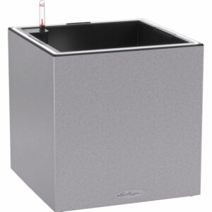 Lechuza Pflanzgefäß Canto Stone 40 low LED Steingrau 40 cm x 40 cm