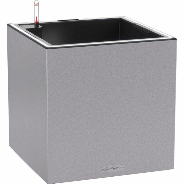 Lechuza Pflanzgefäß Canto Stone 40 low LED Steingrau 40 cm x 40 cm