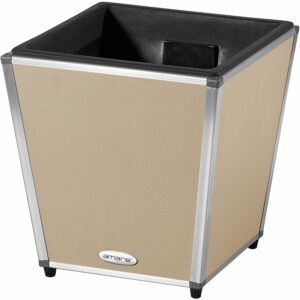 Amare Blumentopf Pur Fiberglas Design 33 cm x 33 cm x 34 cm Beige