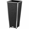 Amare Blumentopf Pur Fiberglas Design 33 cm x 33 cm x 76 cm Schwarz