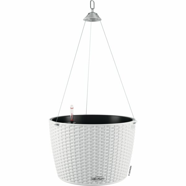 Lechuza Hängeampel Nindo Cottage 35 Weiß Ø 35 cm integr. Erdbewässerungssystem